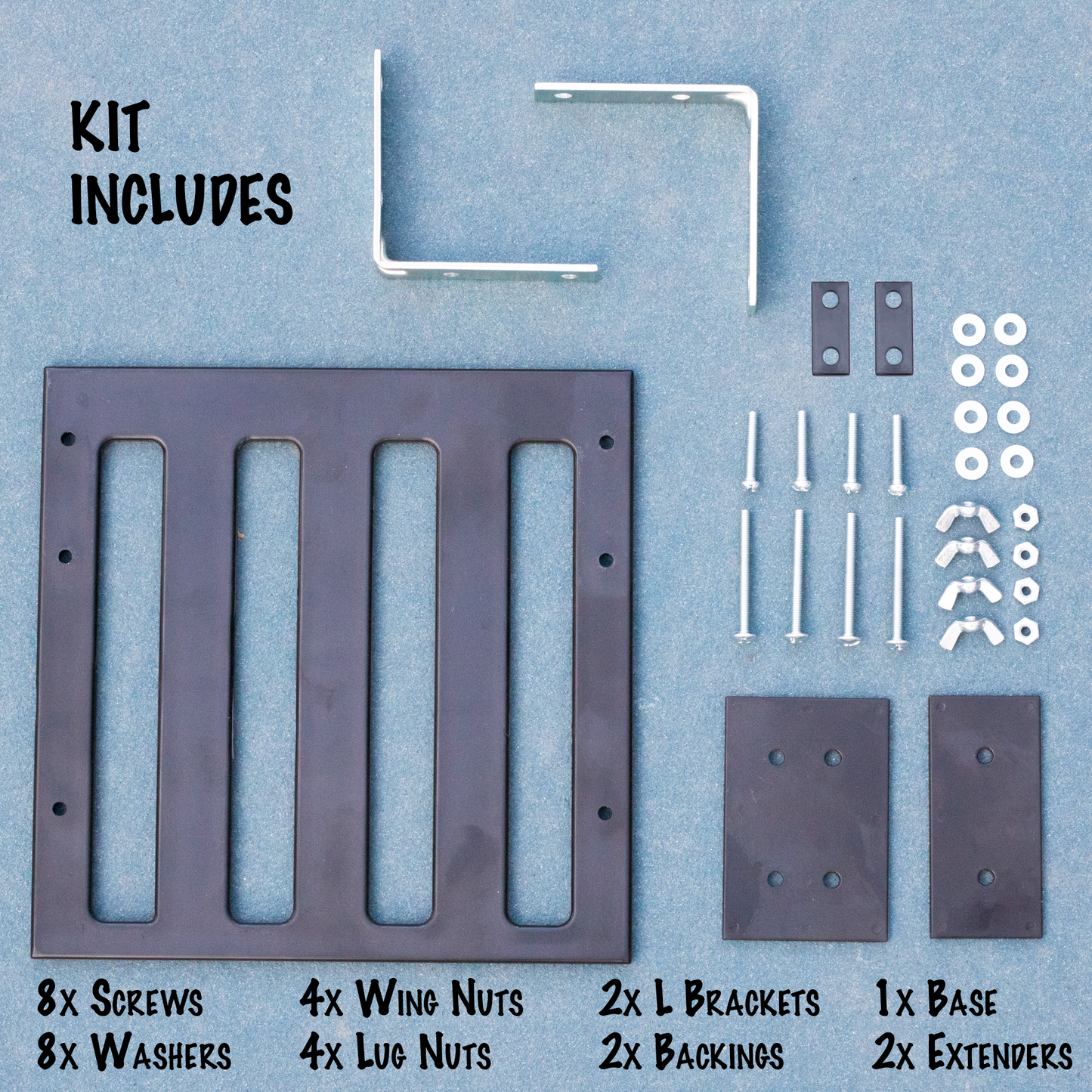 Pickleball Paddle Rack – Holds 4 Paddles – Easily Extendable – Heavy-Duty Material with Weather