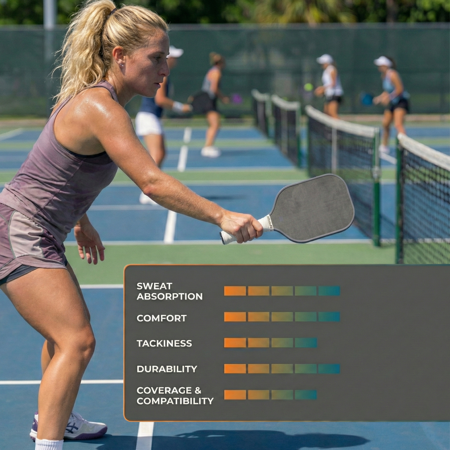 Pickleball Paddle Overgrip – Ultra-Tacky Triple-Layer Sweat Absorbent Grip Tape – Non-Slip 0.60mm High-Feel Tape for Tennis & Pickleball – 6, 12, or 20 Pack