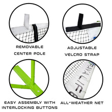 Load image into Gallery viewer, Pickleball &amp; Badminton Net Official Length 22ft x 3ft  – Portable Indoor &amp; Outdoor Multi-Sport Net – Weatherproof, Durable, Easy Assembly…
